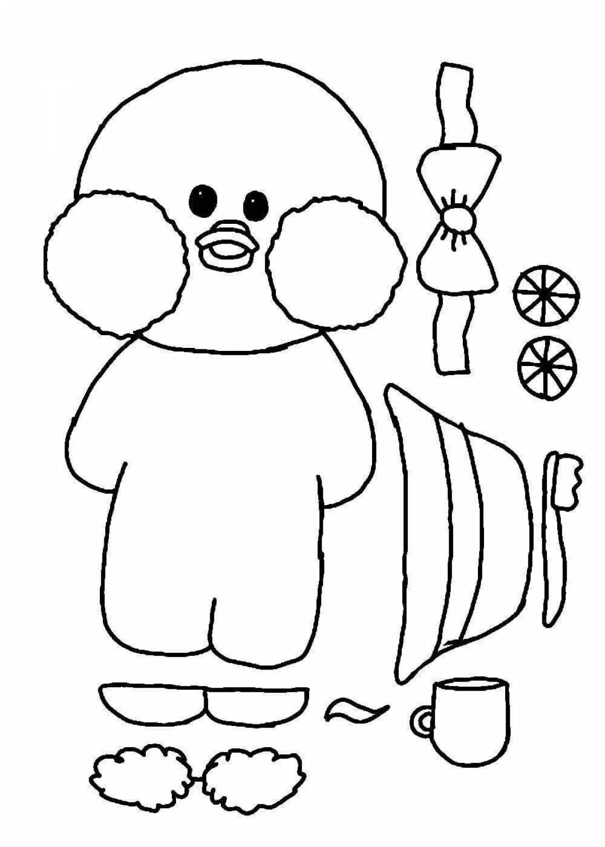 Colorful lala fanfan coloring page