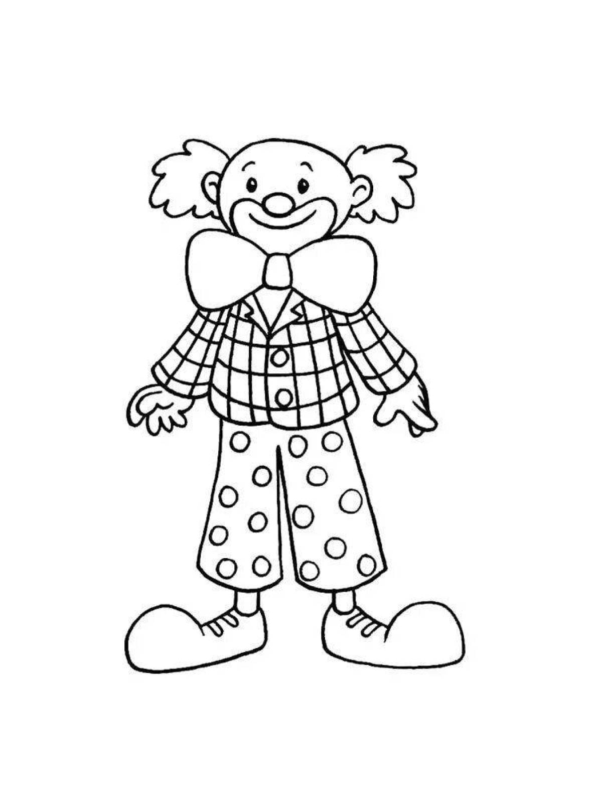 Glorious clown coloring pages for kids