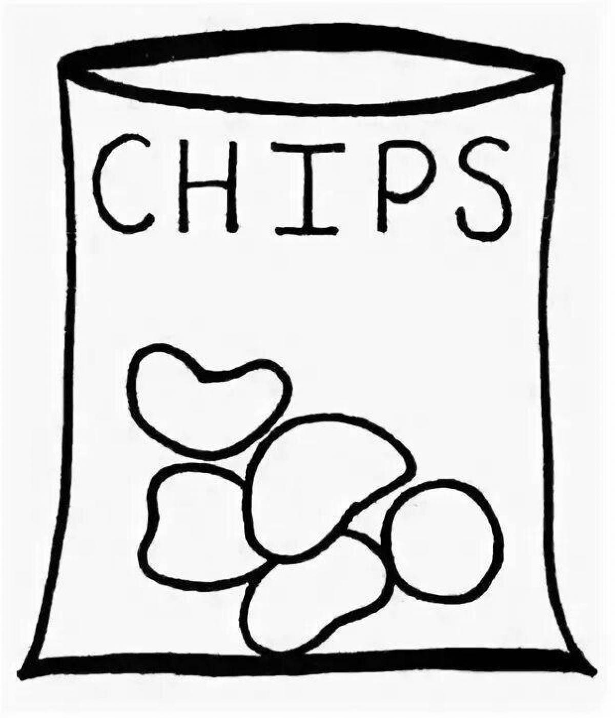 Нарисовать чипсы