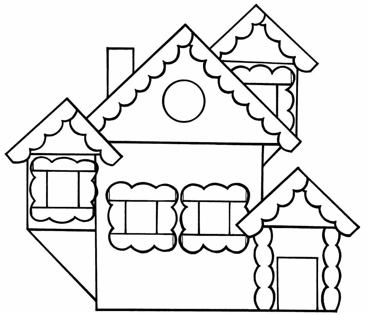 Теремок раскраска для детей