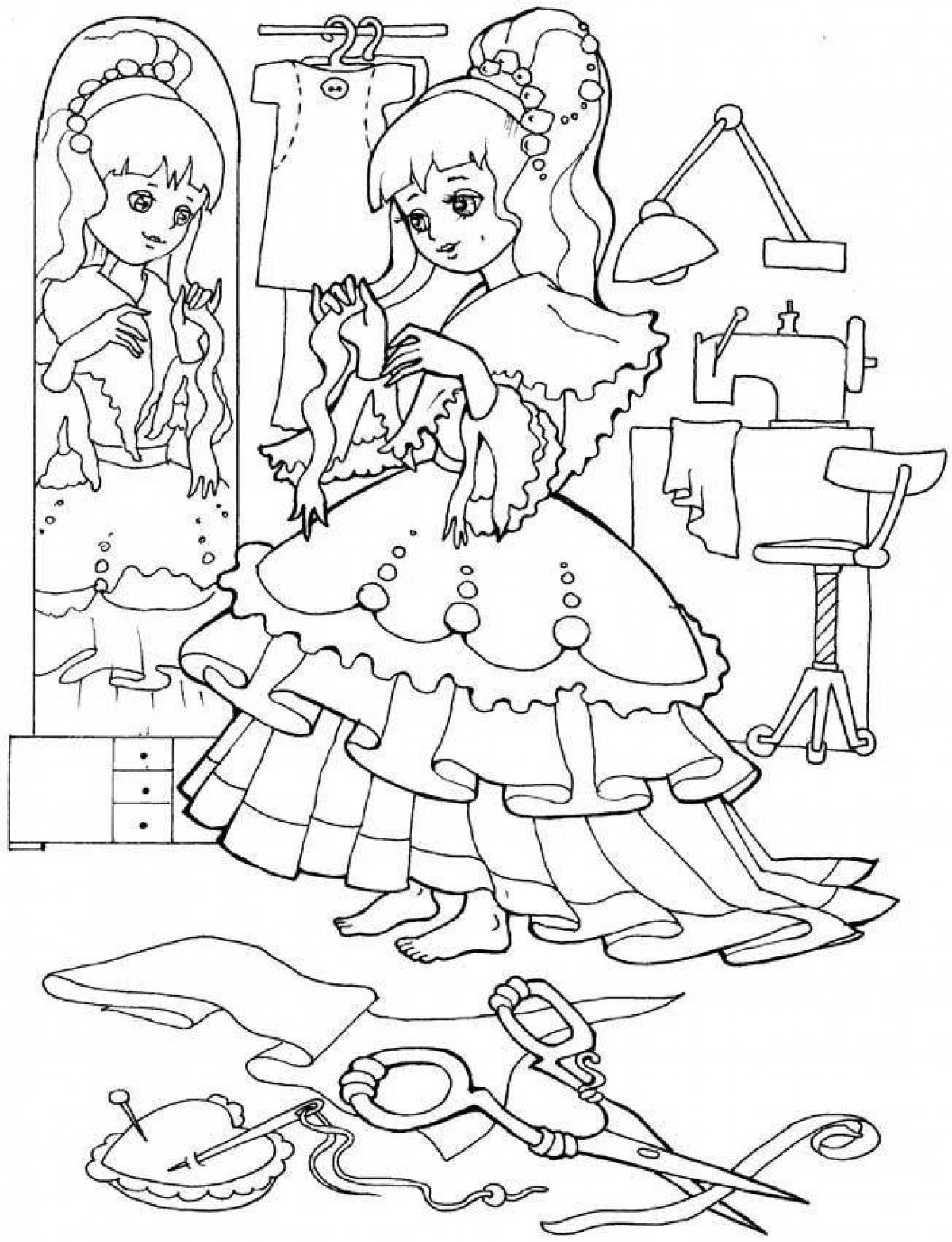 Cute coloring book 8-9 years old for girls