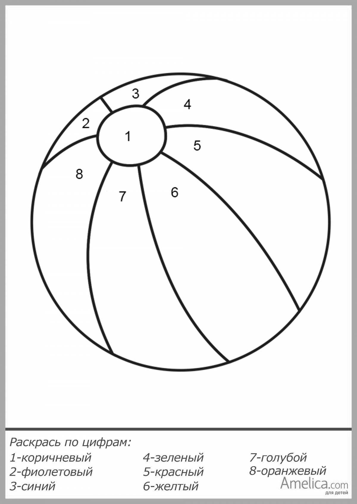 Stimulating coloring by numbers for 4-5 year olds