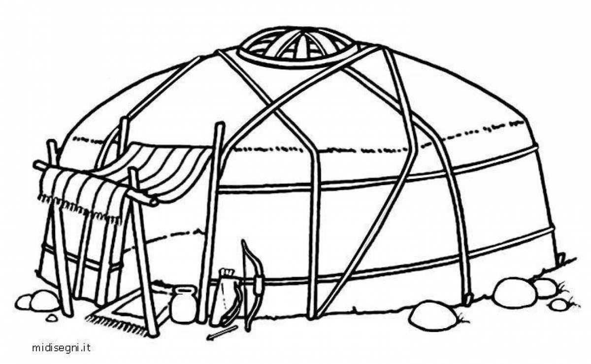 Living yurt coloring