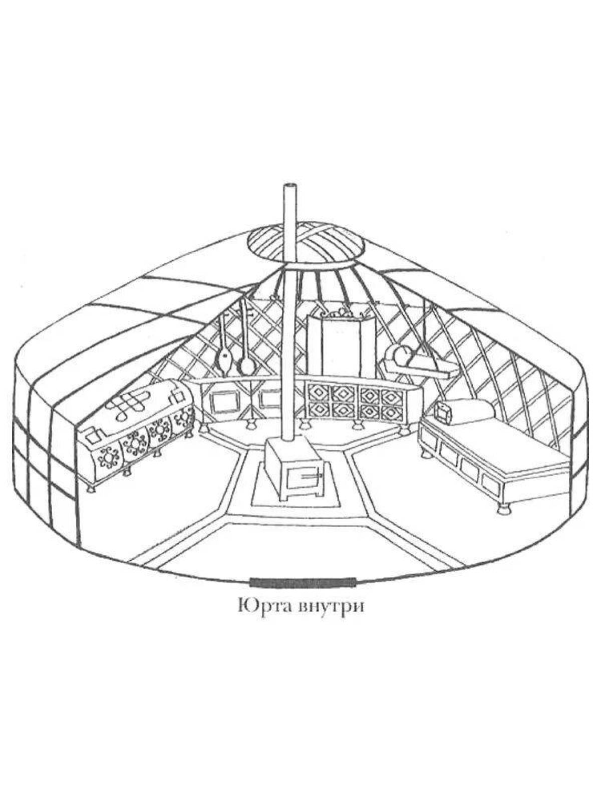 Coloring page wild yurt