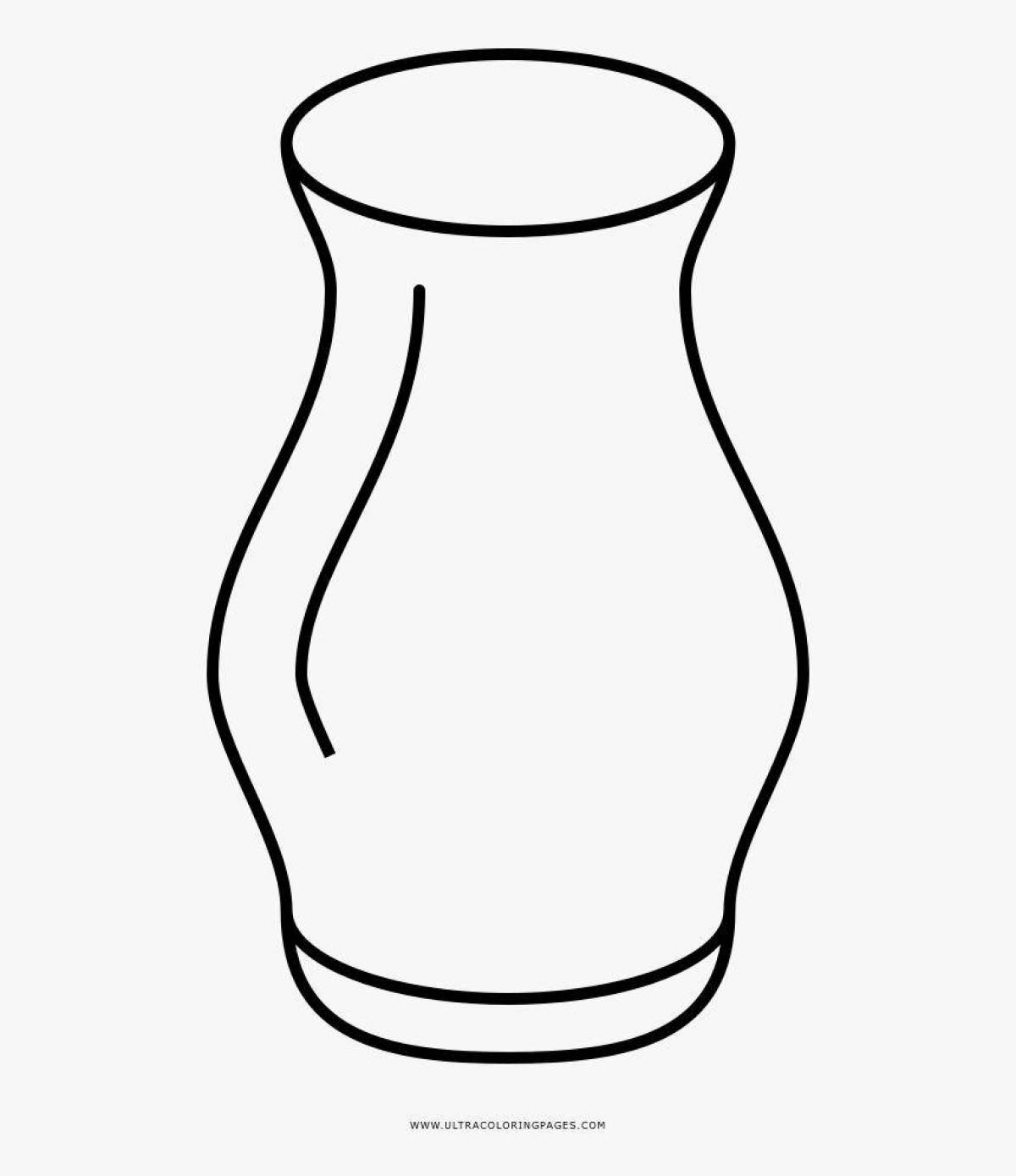 Great coloring vase for kids