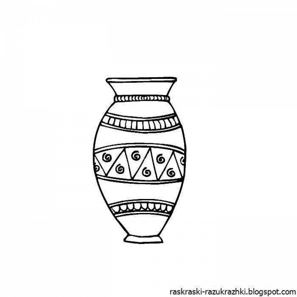 Outstanding student vase coloring page