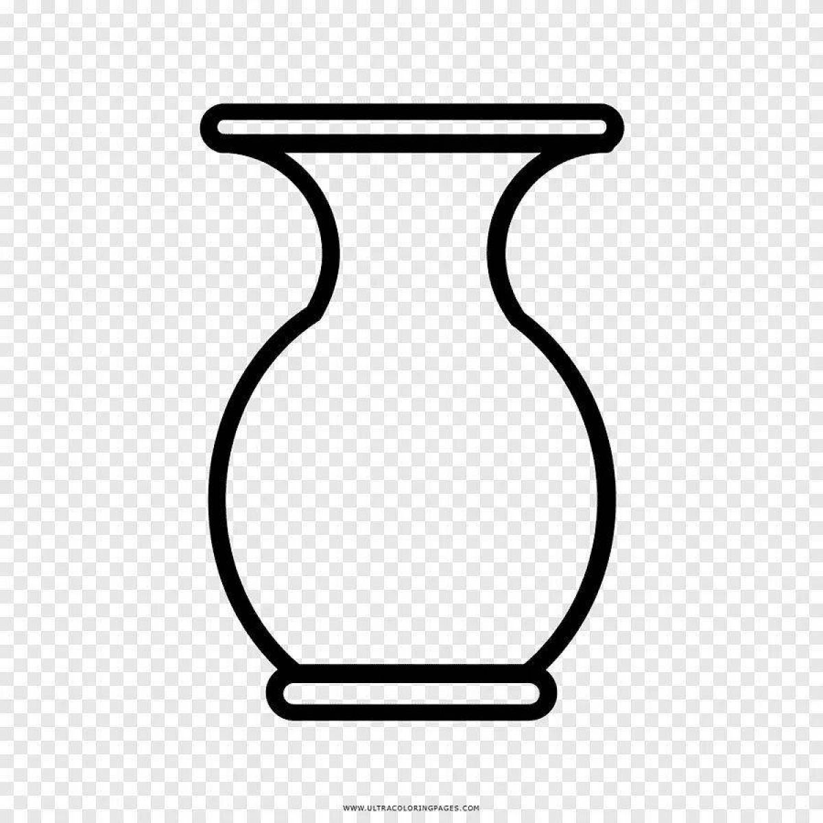 Fantastic coloring vase for beginners