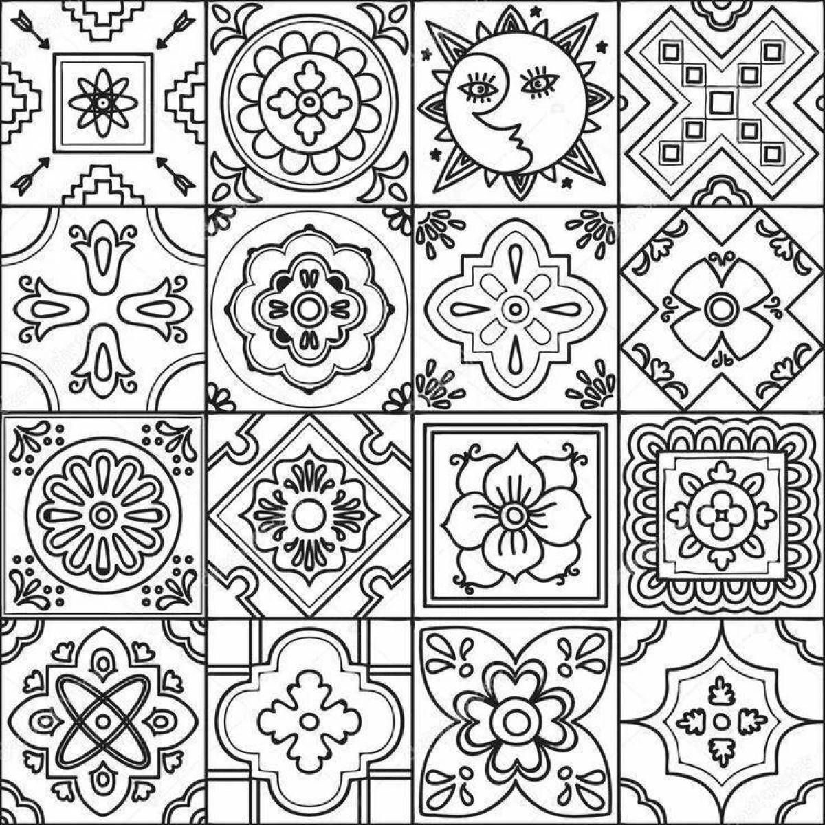Coloring elegant ceramic tiles