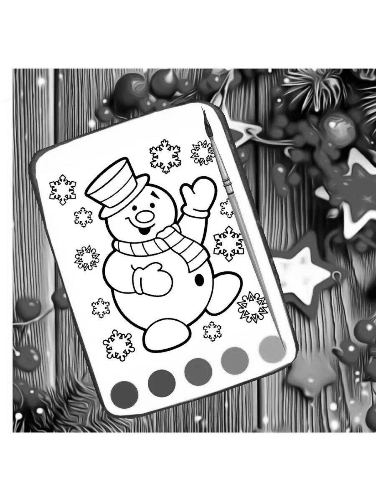 Photo Holiday gingerbread coloring page