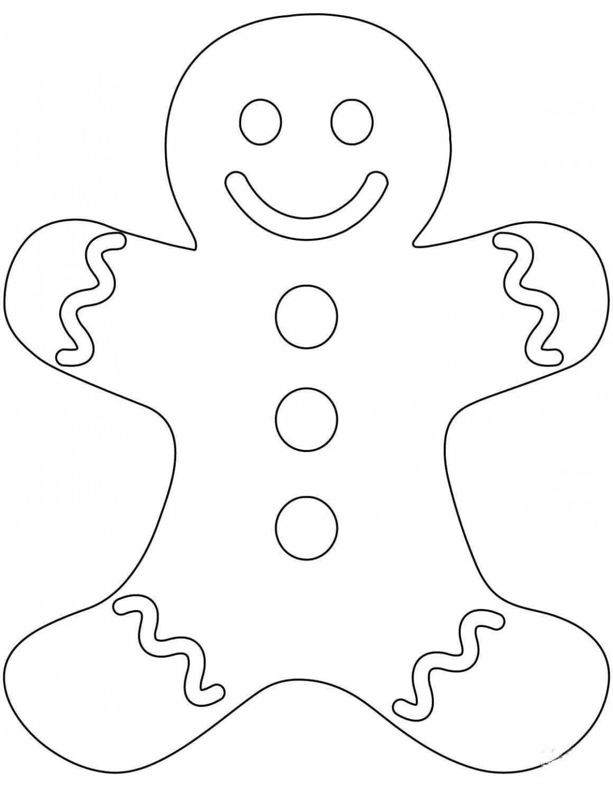 Photo Great gingerbread coloring book