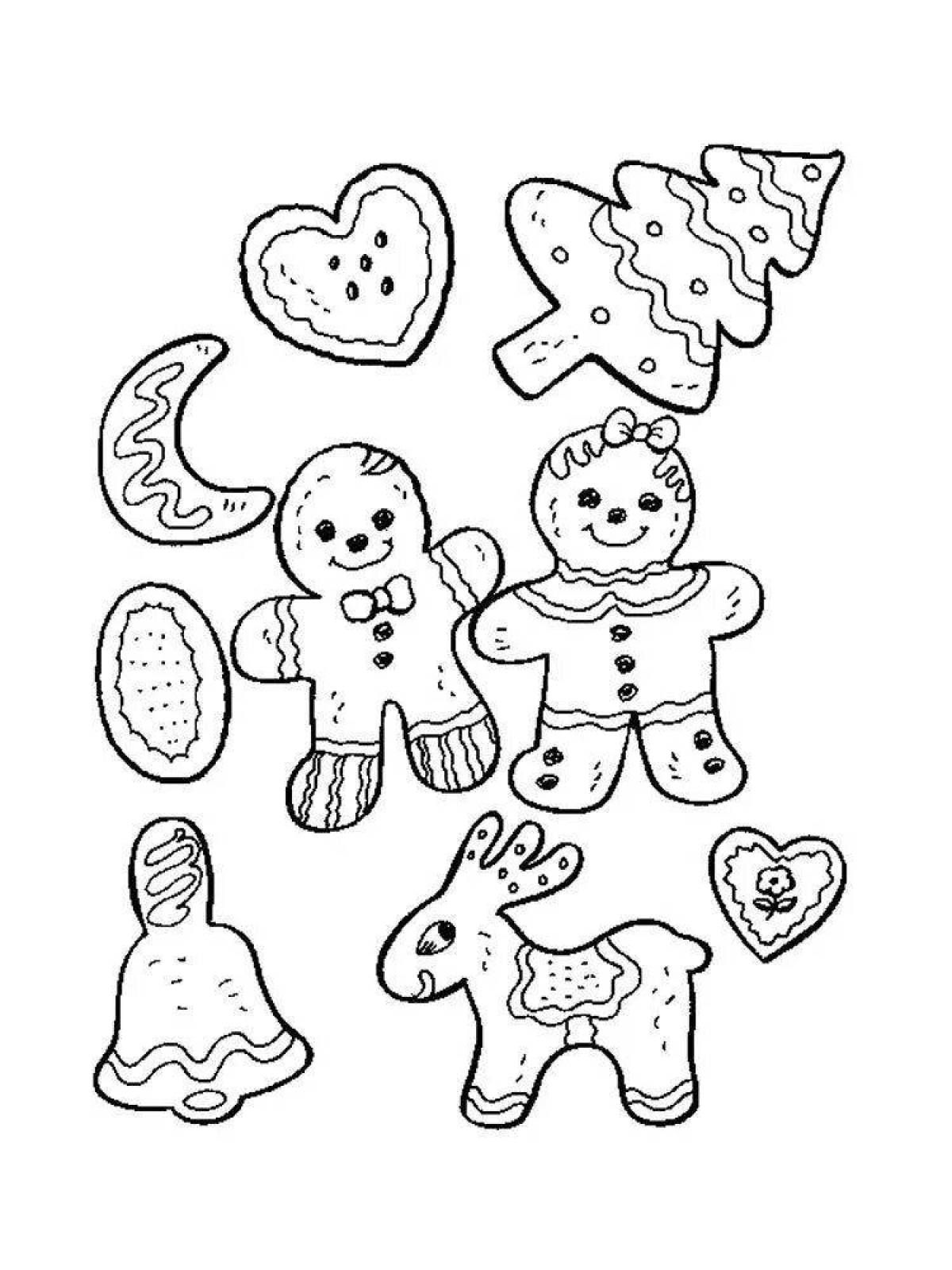 Magic gingerbread coloring page