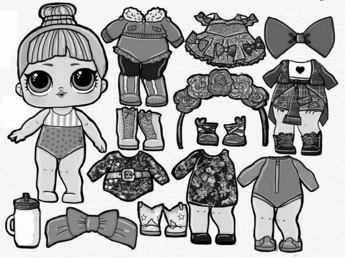 Paper lol doll with clothes to cut out #3