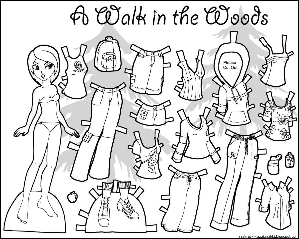 Paper doll with clothes #4
