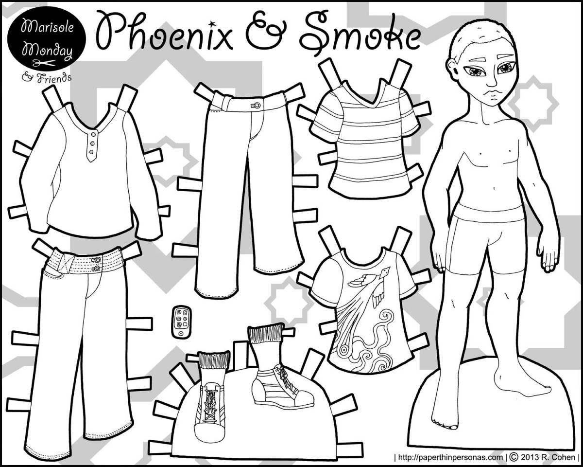 Paper doll with clothes to cut out #9