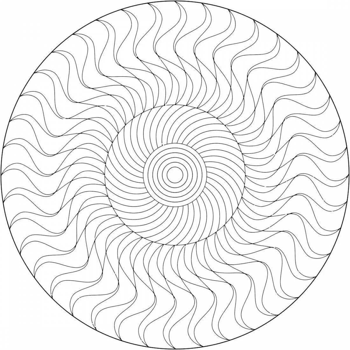 Coloring mysterious round lines