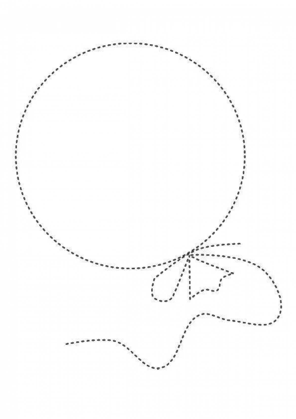Detailed coloring page with round lines
