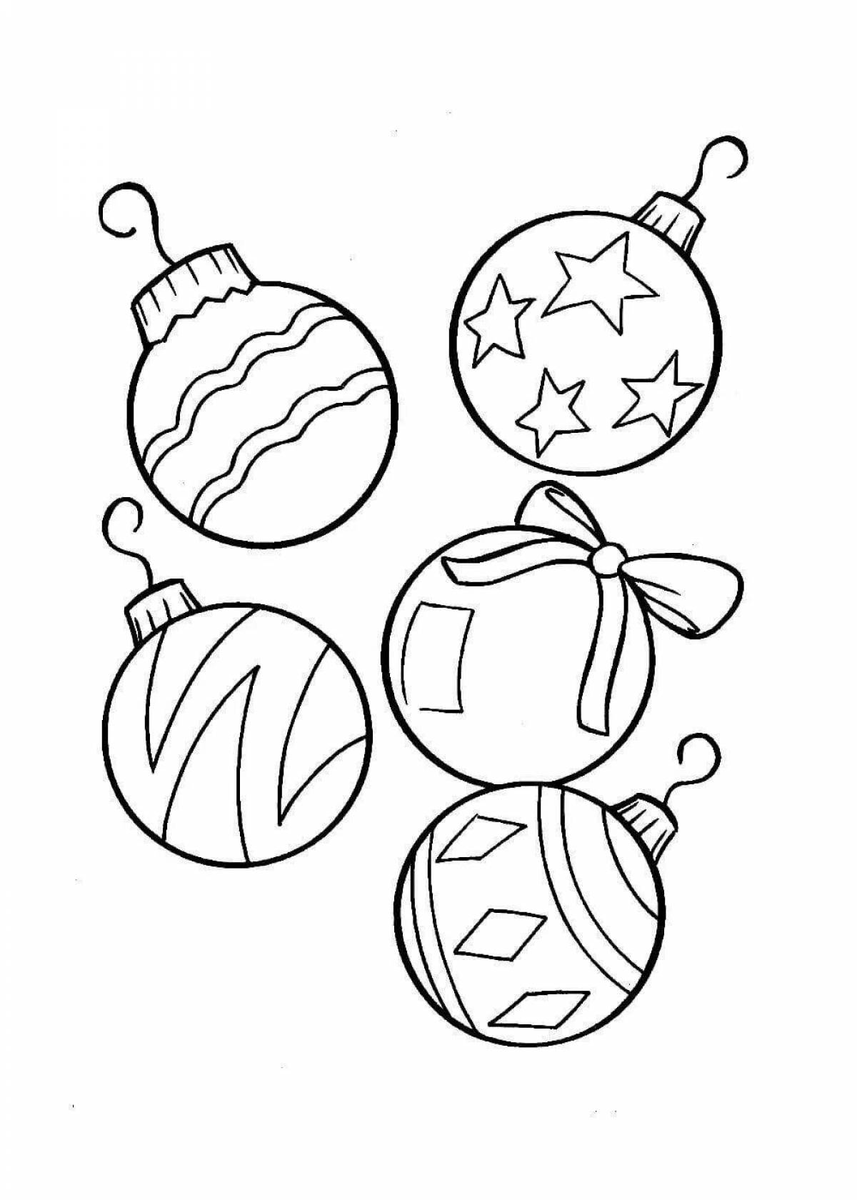 Glowing Christmas ball coloring book for kids