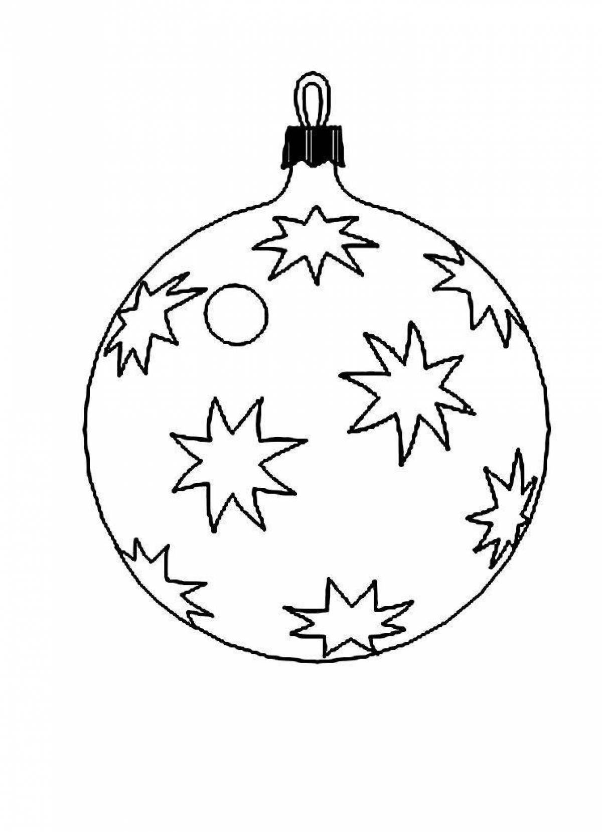 Exquisite Christmas ball coloring book for kids