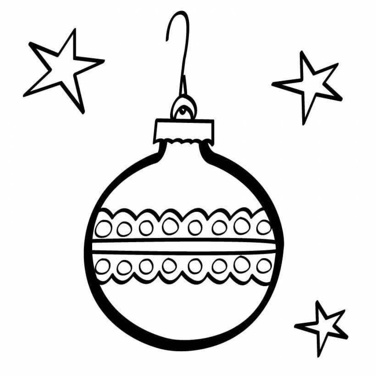 Fabulous Christmas balls coloring for children