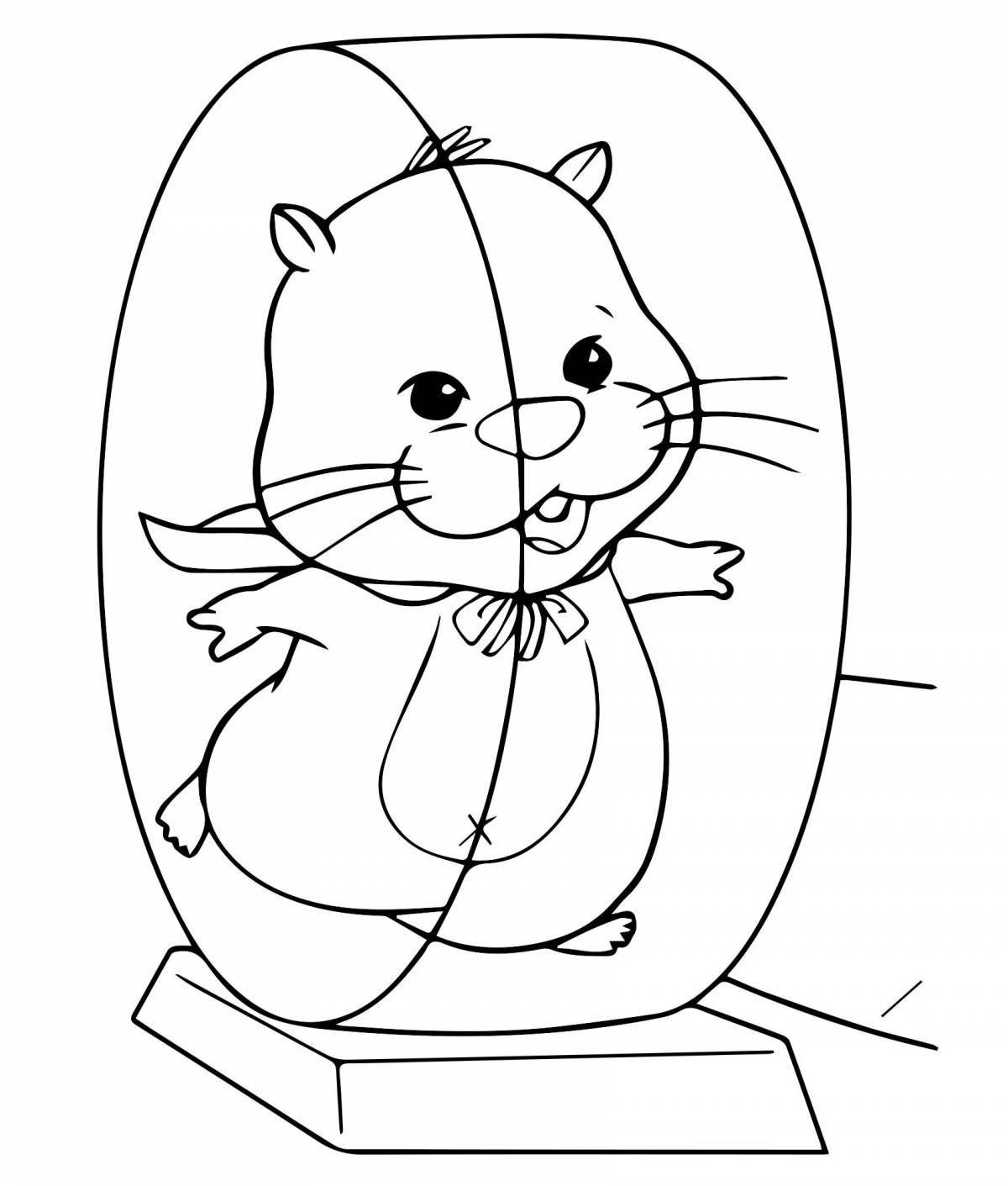 A funny hamster coloring book for kids