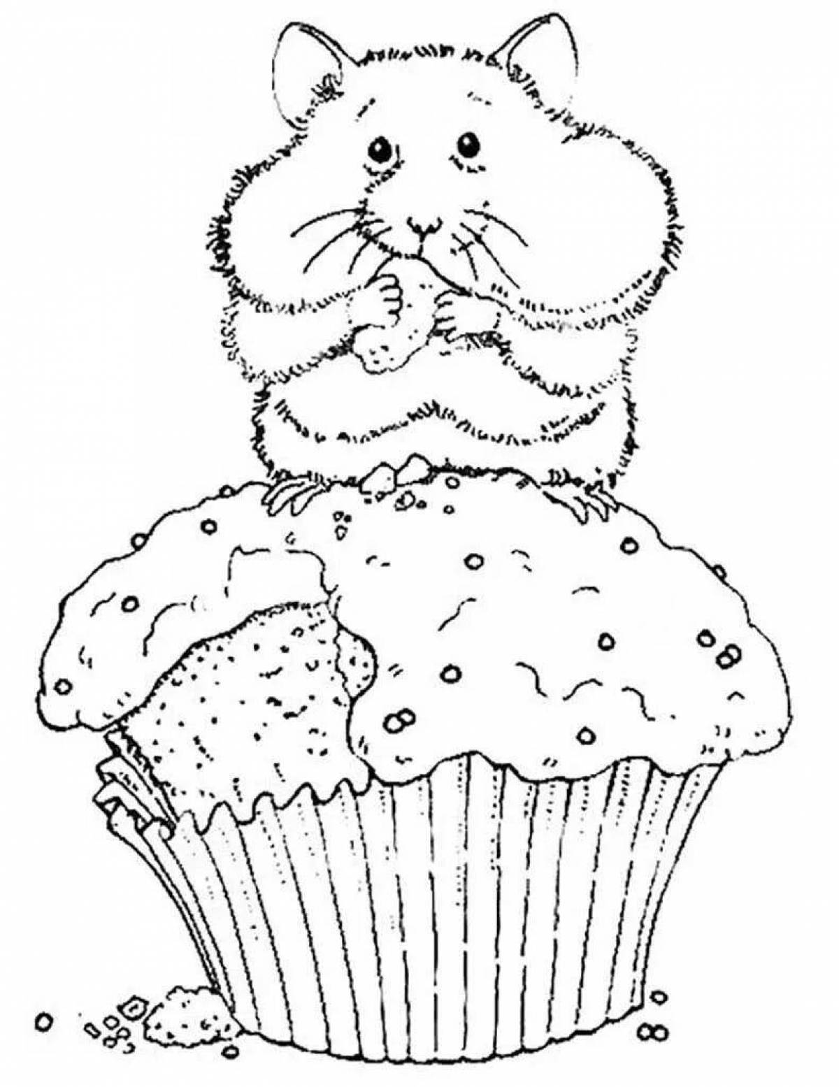 A wonderful hamster coloring book for kids