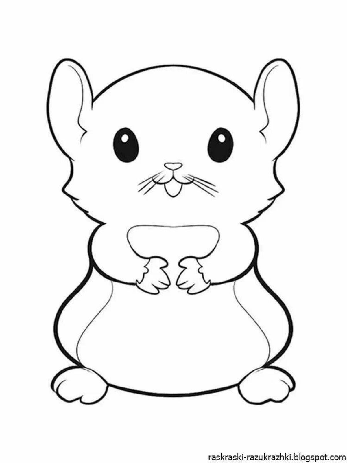 Incredible hamster coloring book for kids