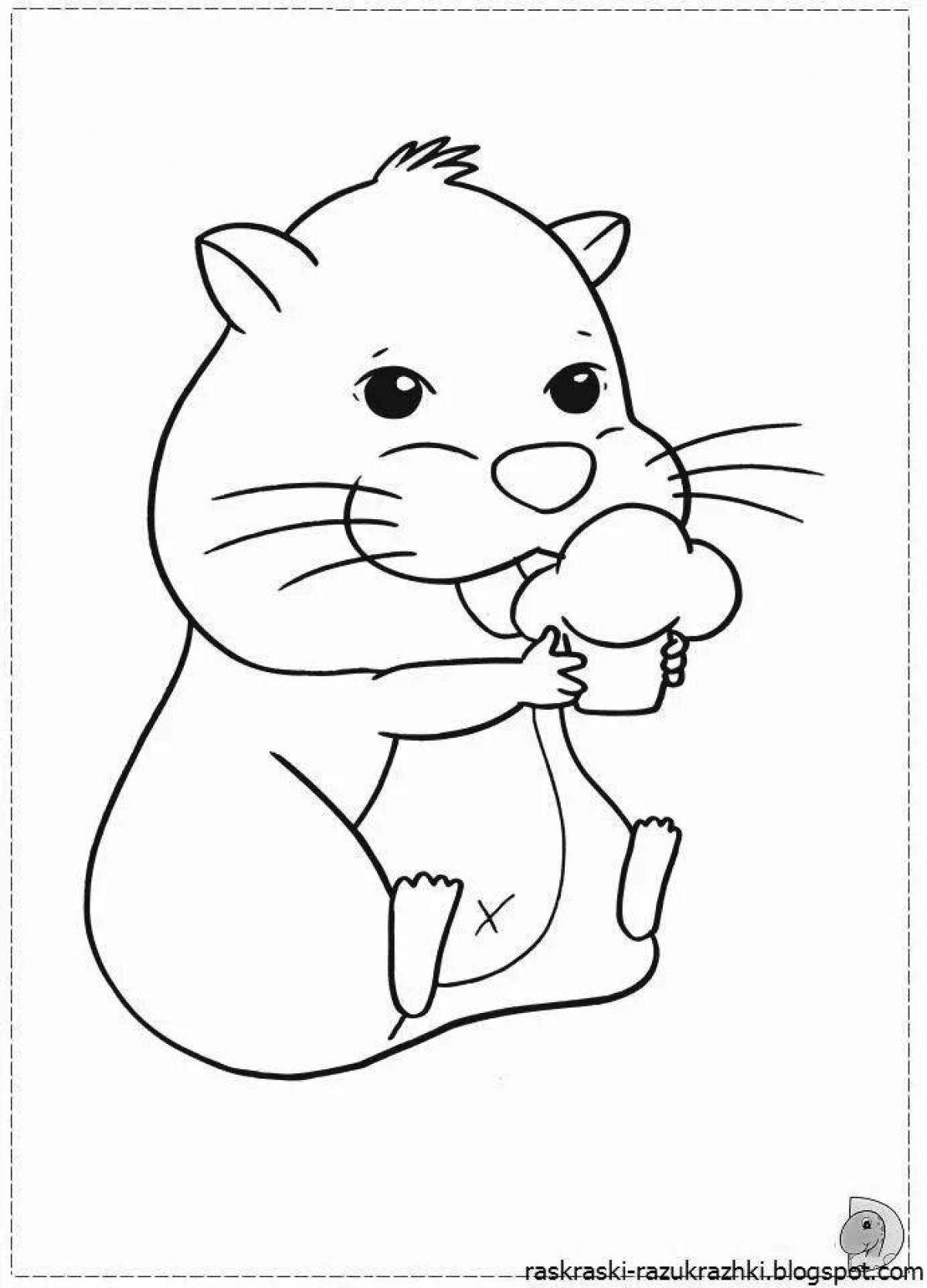 Great hamster coloring book for kids