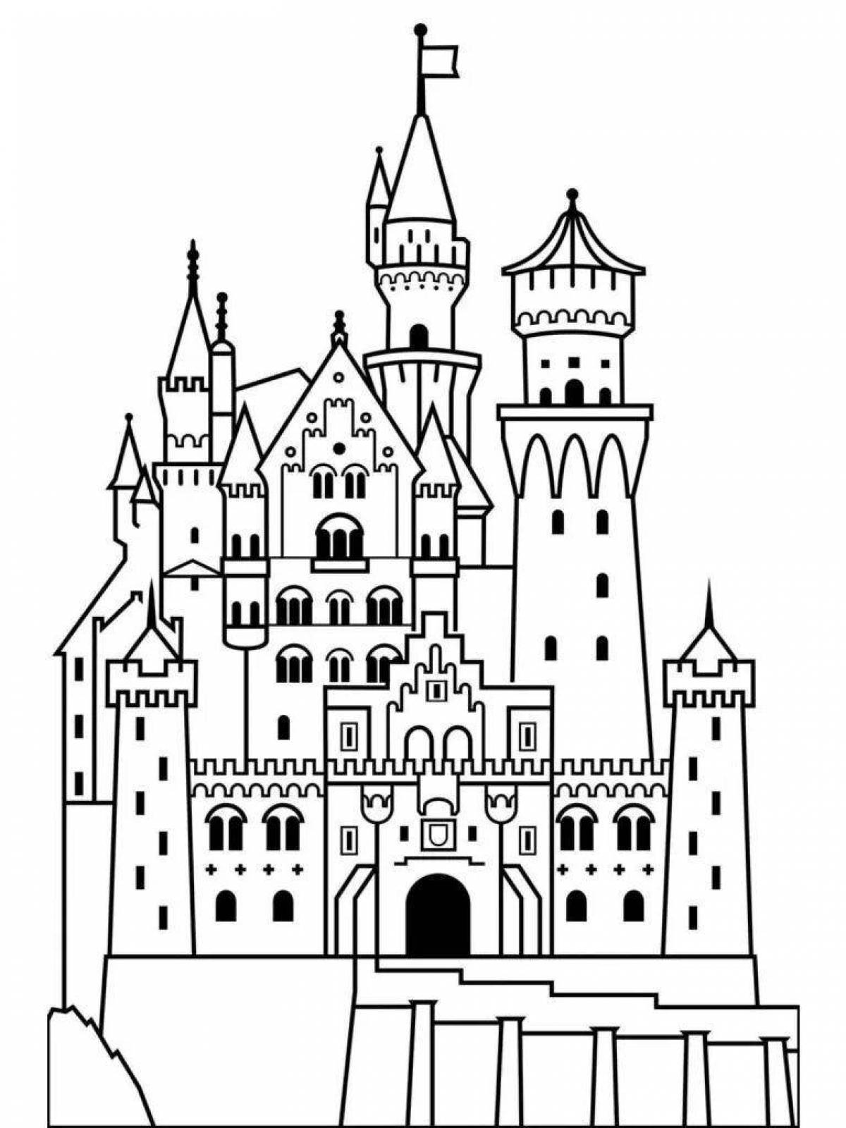 Раскраска величественный замок