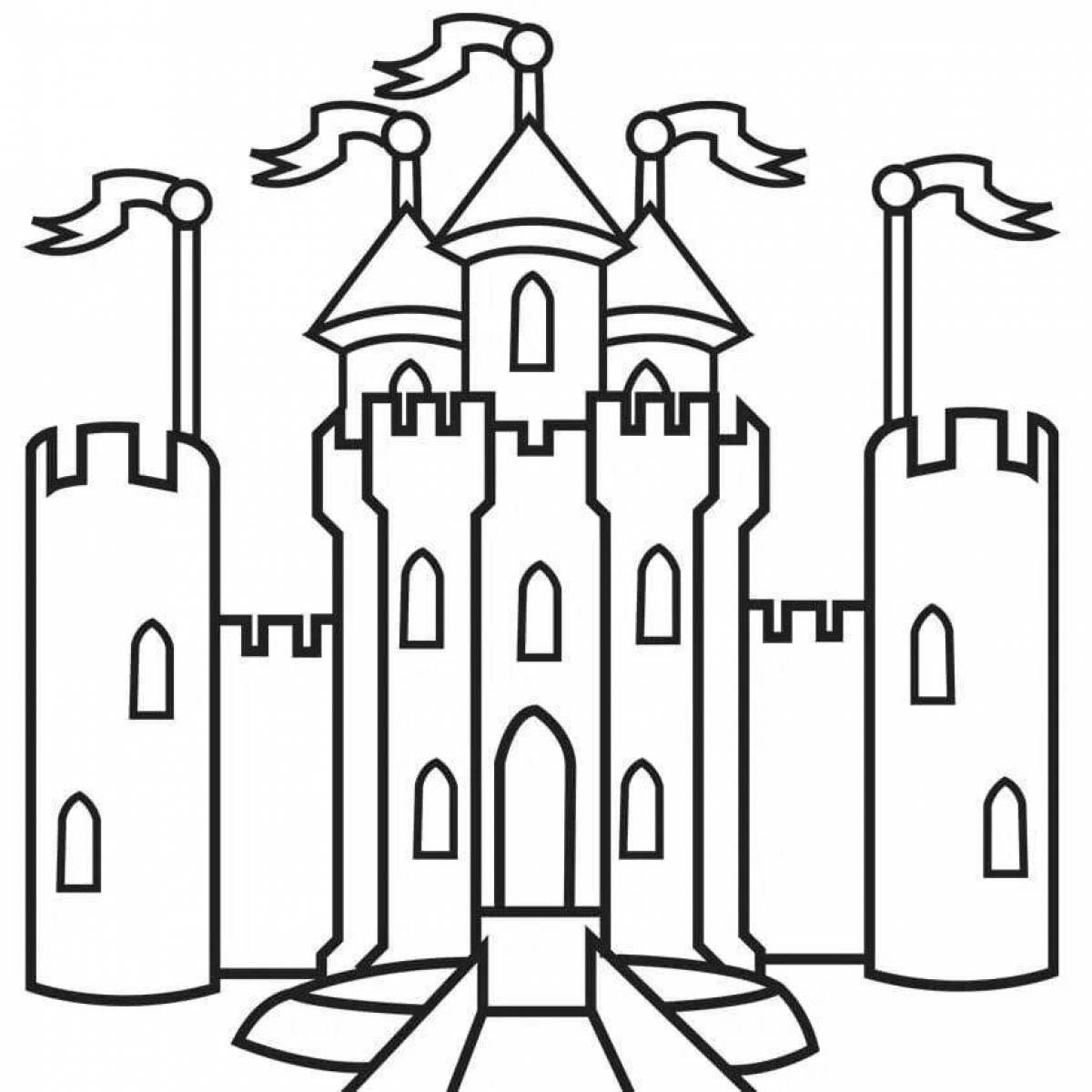 Coloring page magnificent castle