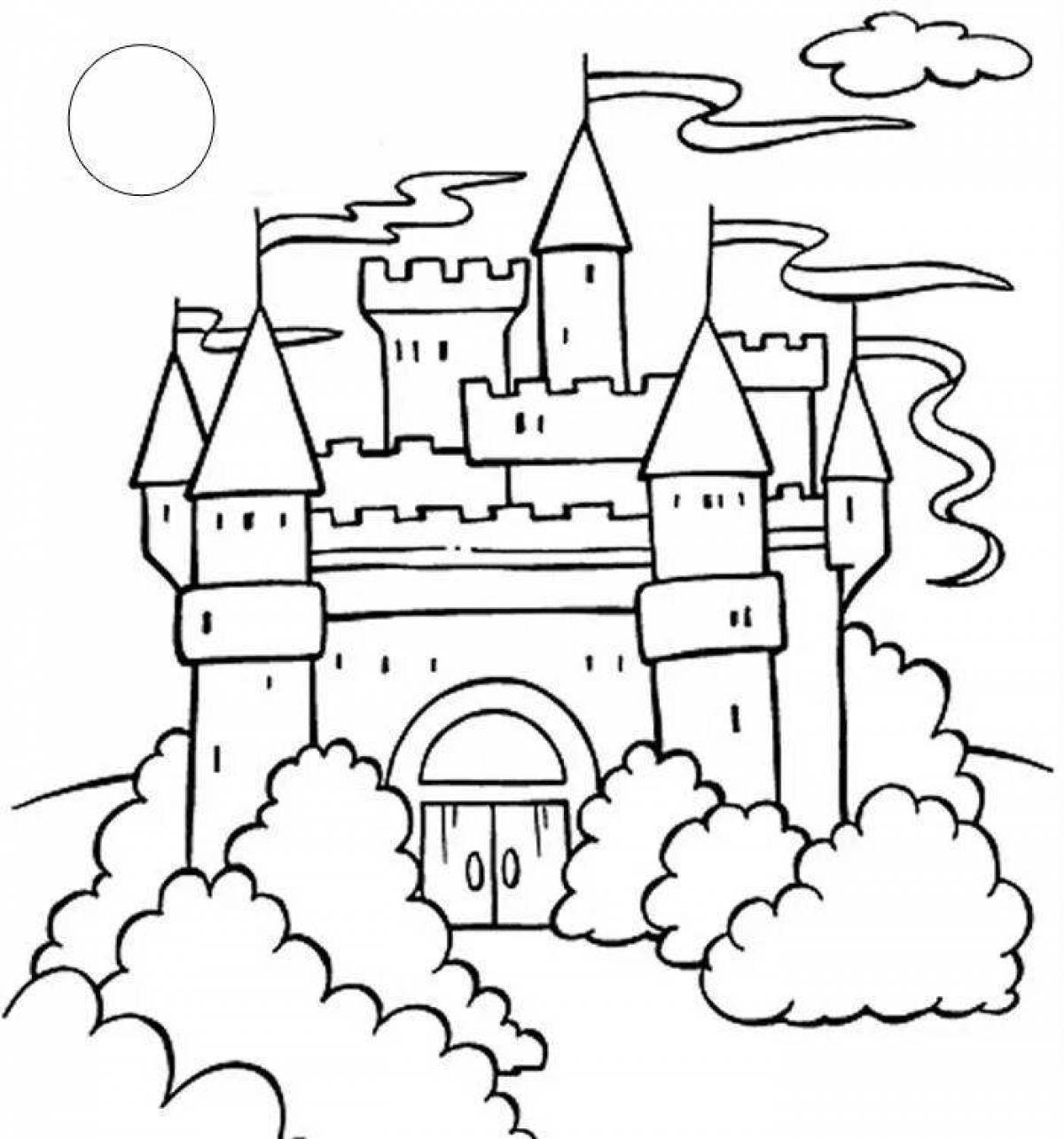 Coloring page magnanimous castle