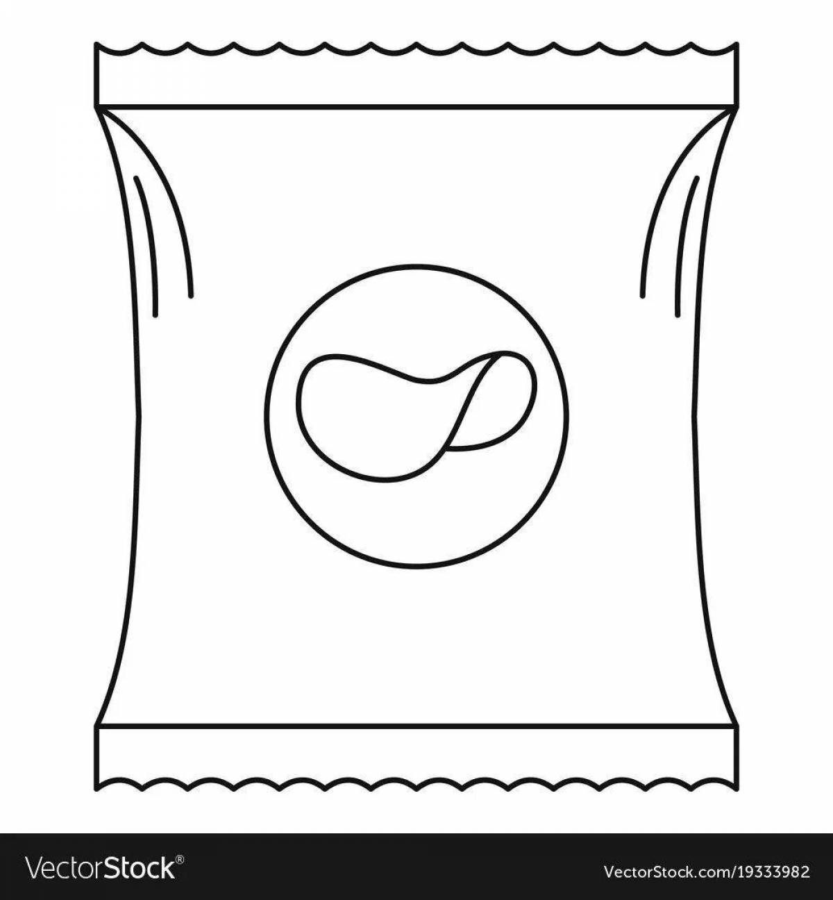 Coloring page charming lace chips