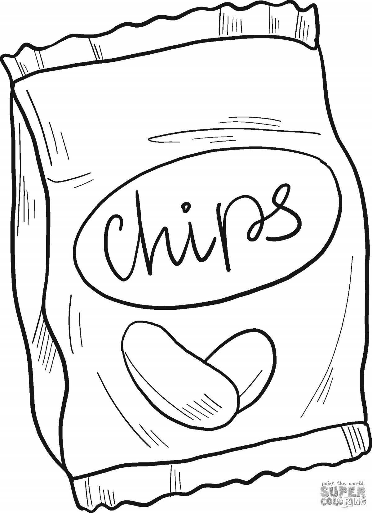 Coloring page intriguing lace chips