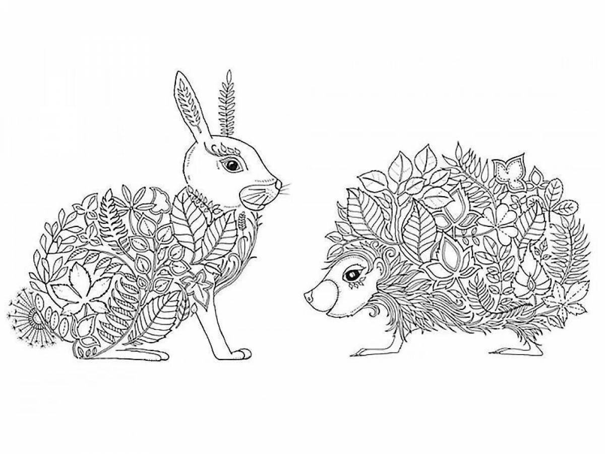 Coloring book harmony anti-stress hare