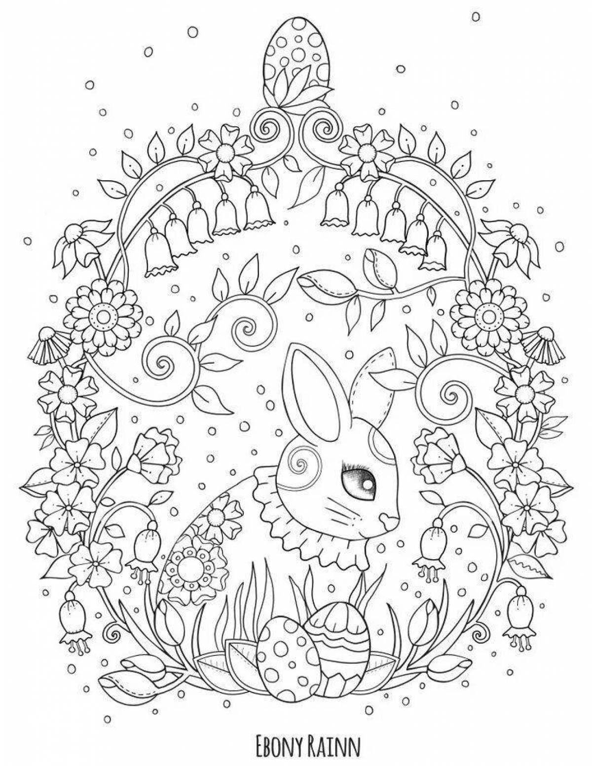 Coloring book gorgeous anti-stress hare