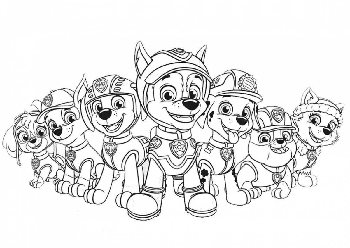 Merry mega paw patrol coloring book