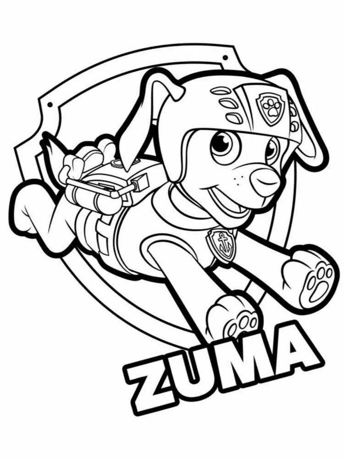 Splendid mega paw patrol coloring page