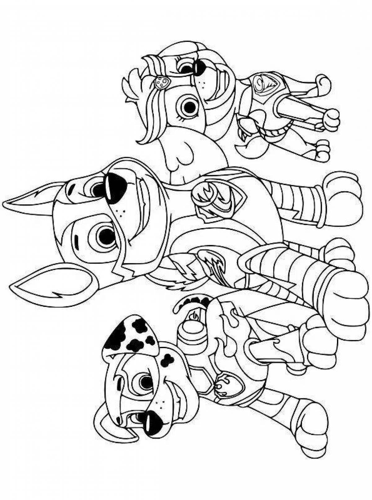 Mega paw patrol incredible coloring book