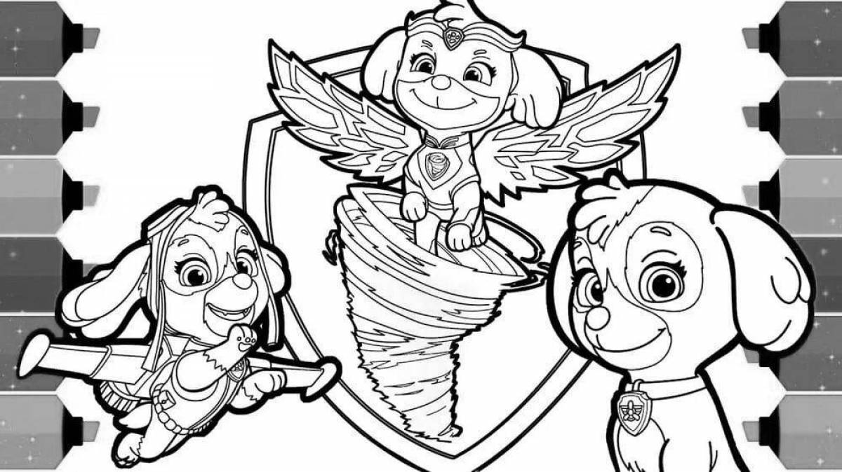 Adorable Paw Patrol Coloring Page