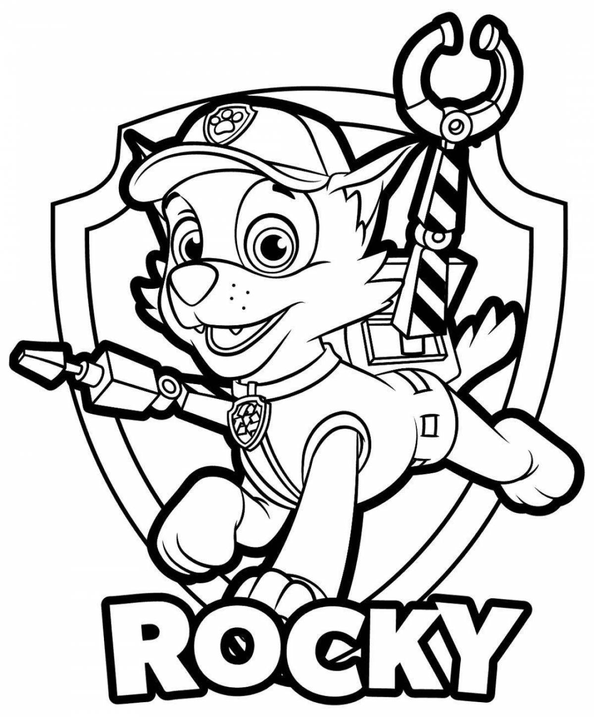 Cute paw patrol coloring page