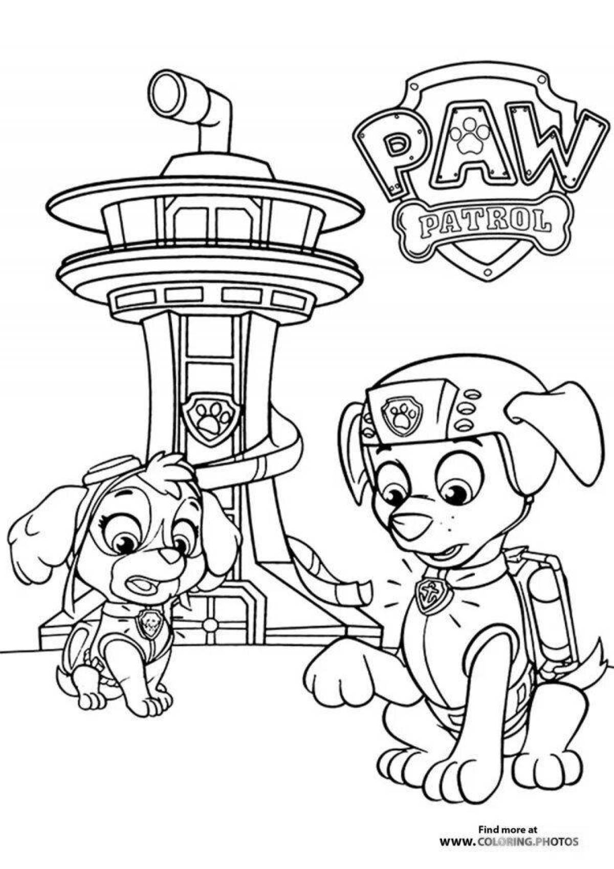 Paw Patrol dynamic coloring page