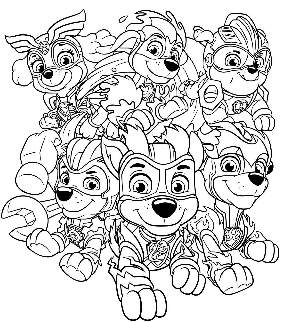 Paw Patrol holiday coloring page