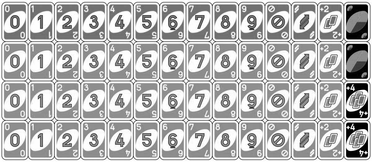 Uno playful coloring