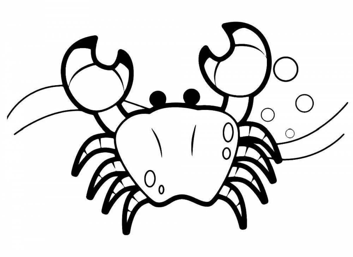 Crab bright coloring page