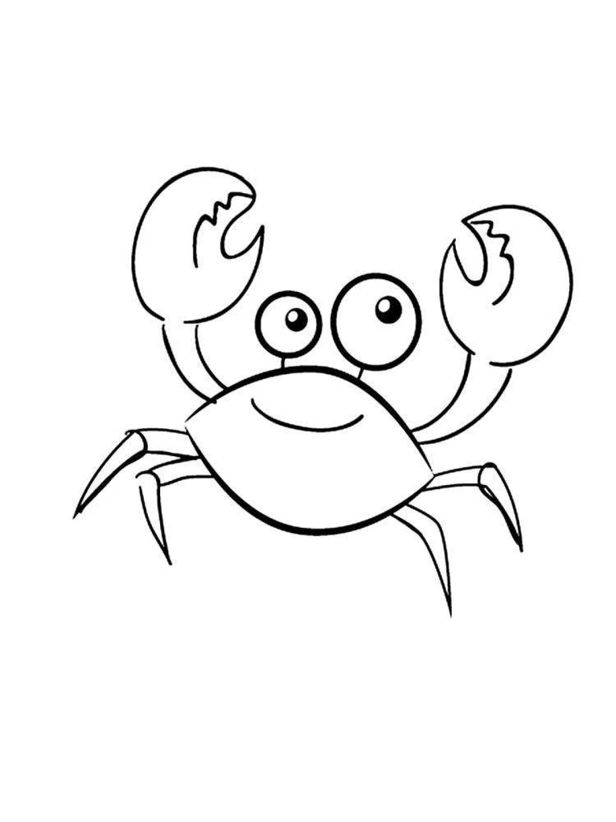 Coloring book fat crab