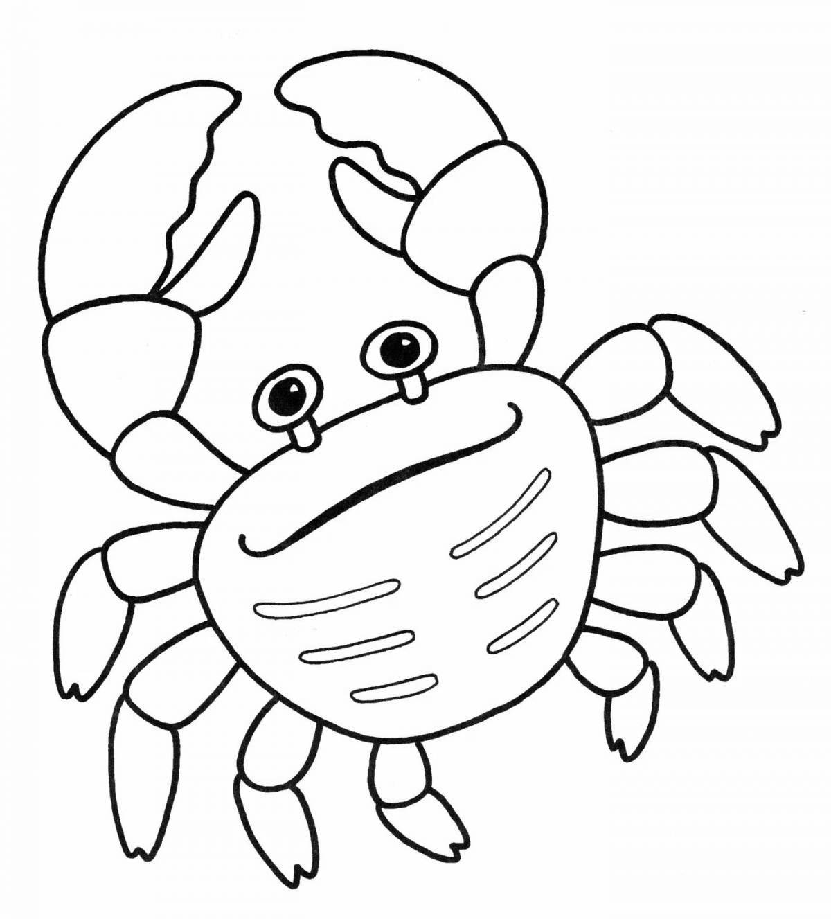 Sweet crab coloring page