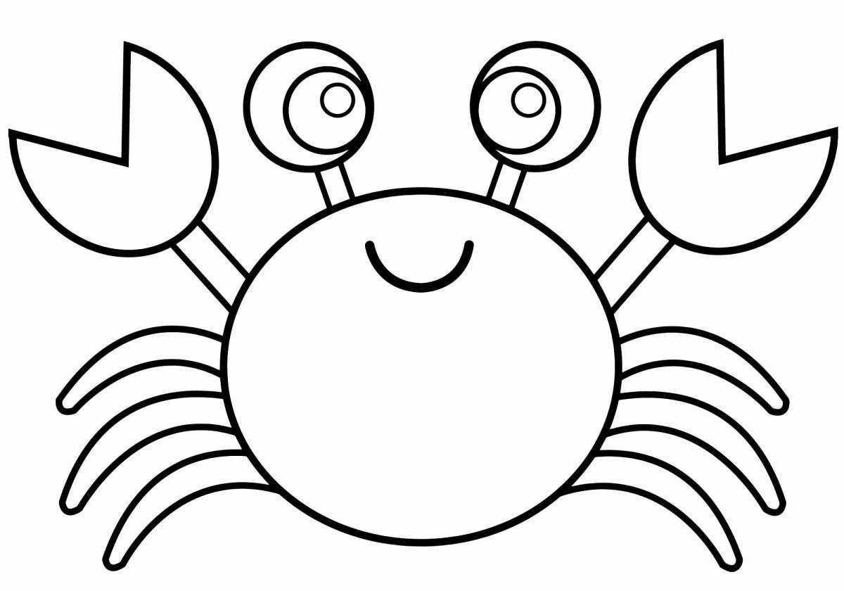 Amazing crab coloring page