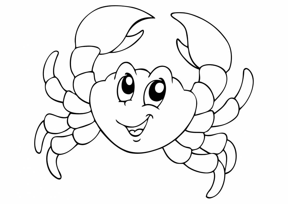 Mysterious crab coloring book