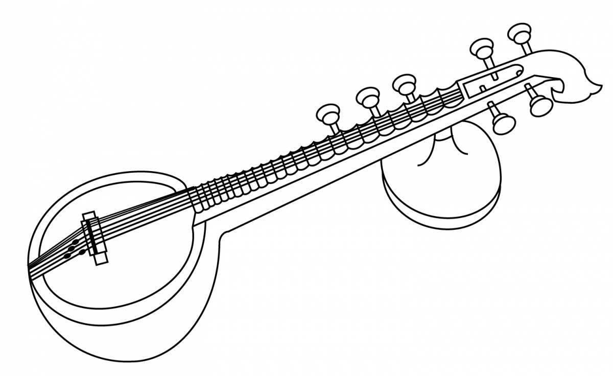 Ситар музыкальный инструмент рисунок