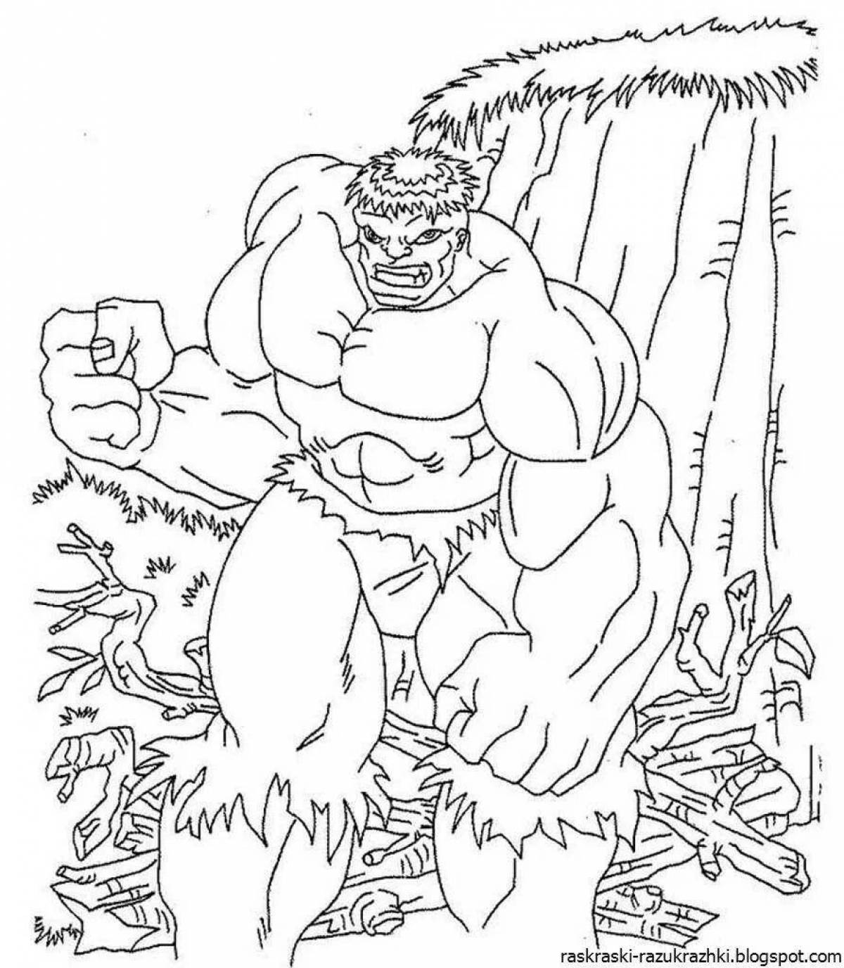 Richly illustrated hulk coloring book