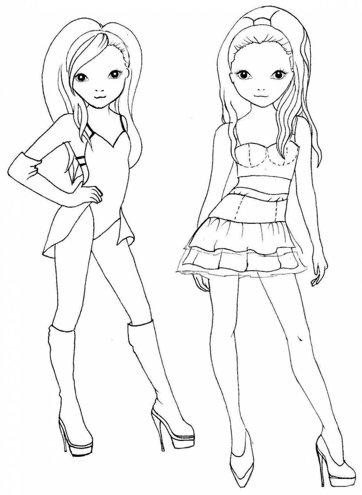 Coloring book luxury top model